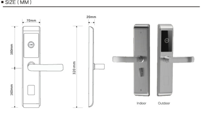 MH010 Keyless Entry System For Hotel Room lock