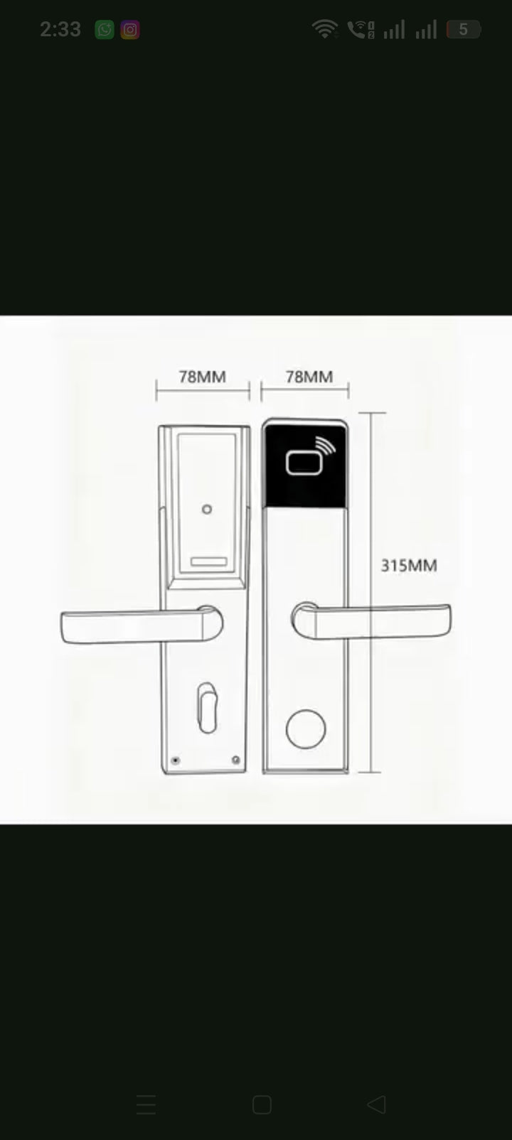 MH008 High Quality Card Swipe Hotel Lock