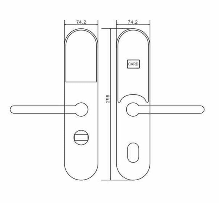 MH012 Standard New Design Hotel Door Card Lock