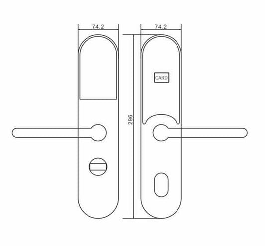 MH012 Standard New Design Hotel Door Card Lock