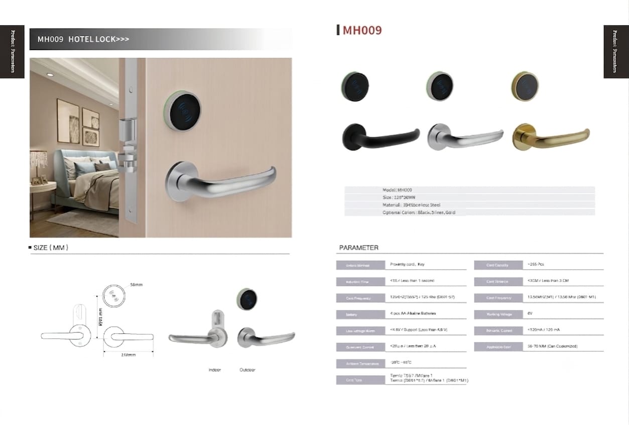 MH009 Split Model Card Unlock Hotel Door Lock